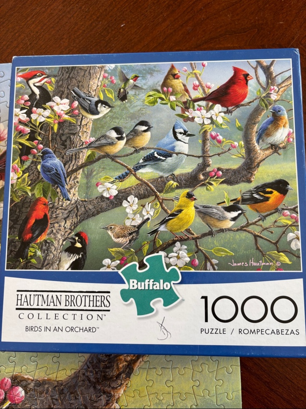 ♦️3 for $15♦️Hautman Brothers Collection 1000 piece puzzle “Birds In An Orchard”